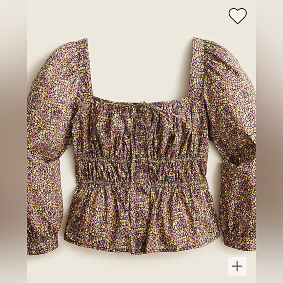 Jcrew Cinched-waist organic cotton top in Liberty® Busy Izzy - Picture 2 of 2